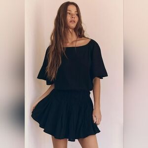 Free People Sutton Black Mini Dress